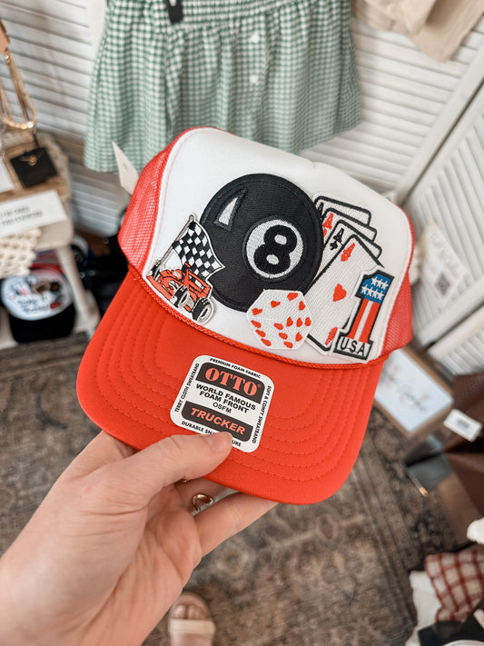 Red Patch Trucker Hat