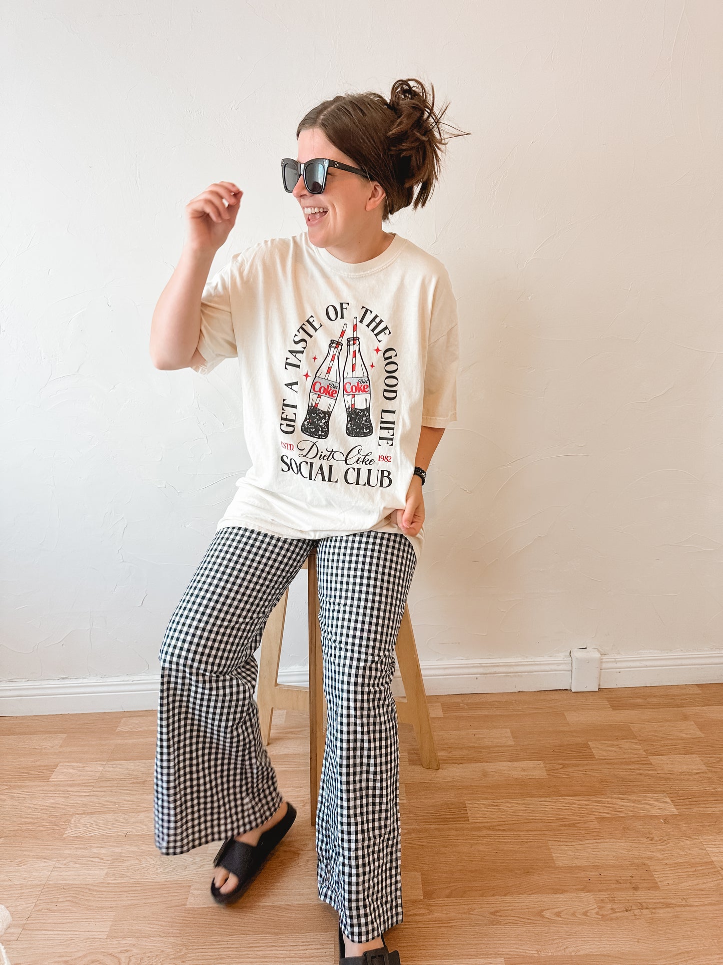 Black Gingham Pants