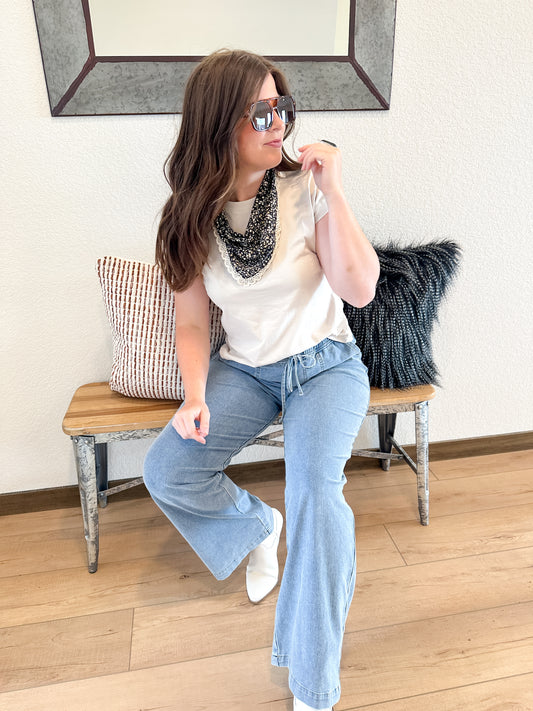 Lace Trim Bandana