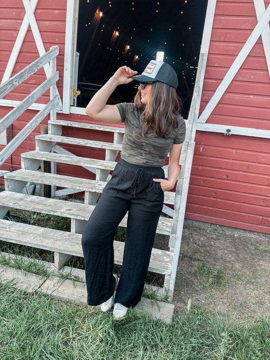 Black Wide Leg Pants