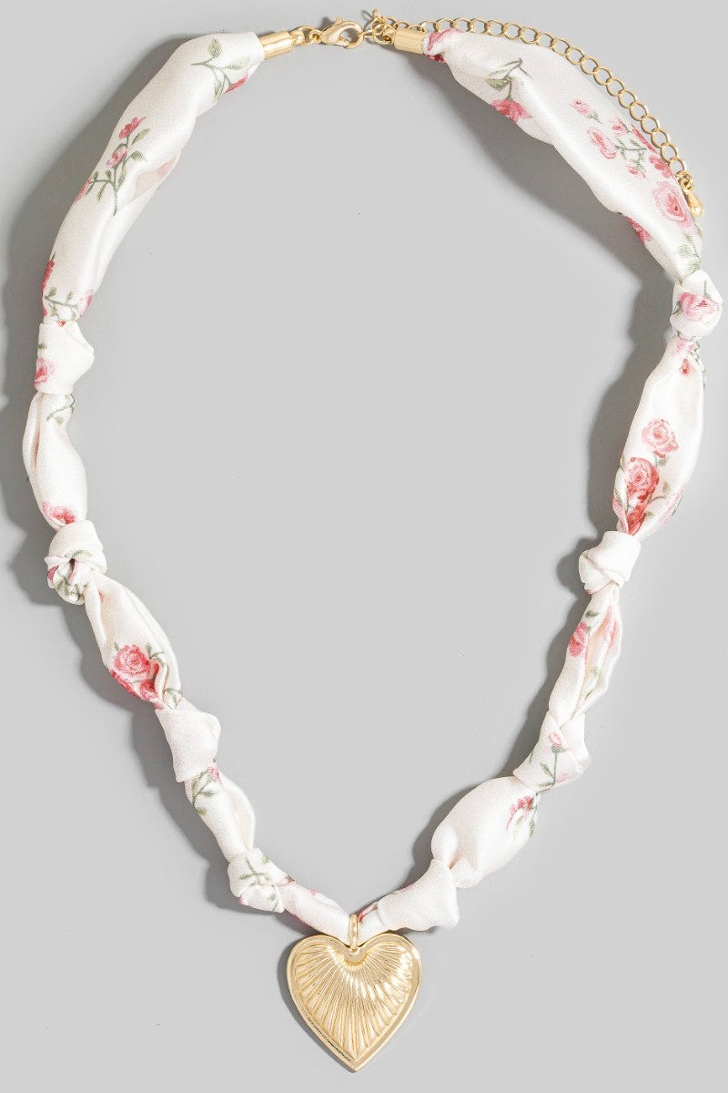 Floral Silk Bandana Necklace
