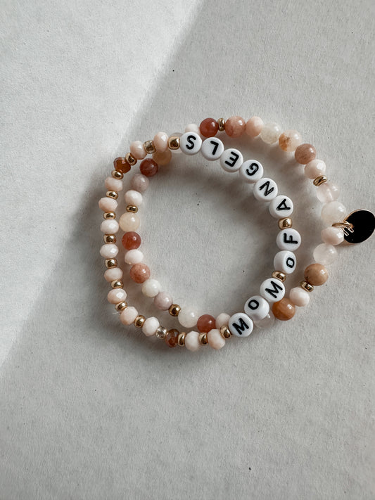 Mom of Angels Bracelet Set