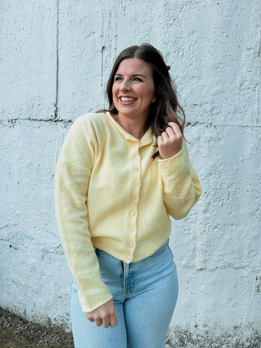 Butter Yellow Piper Cardigan