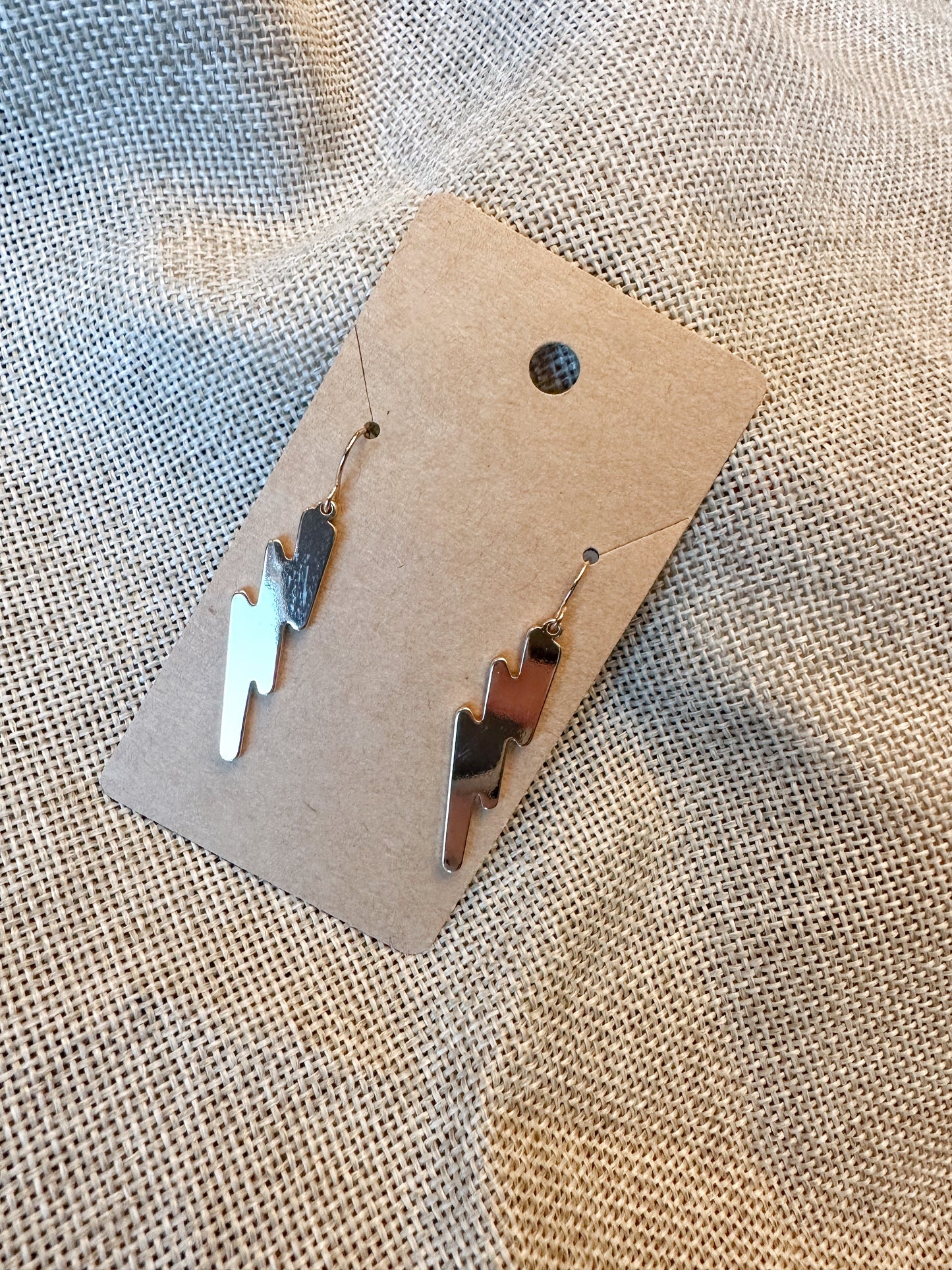 Lightening Bolt Dangle Earrings