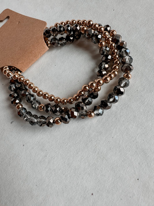 Charcoal Shimmer Bracelet Set