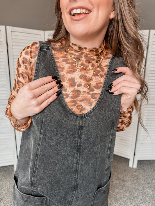 Cheetah Print Mesh Longsleeve
