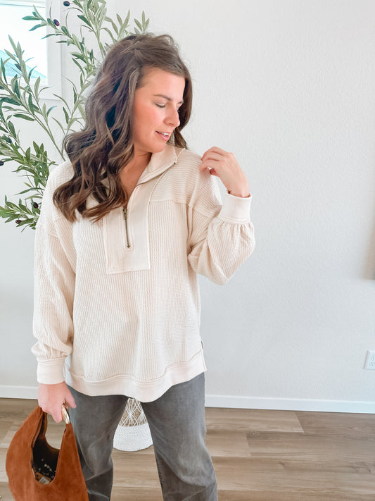 Cream Half Zip