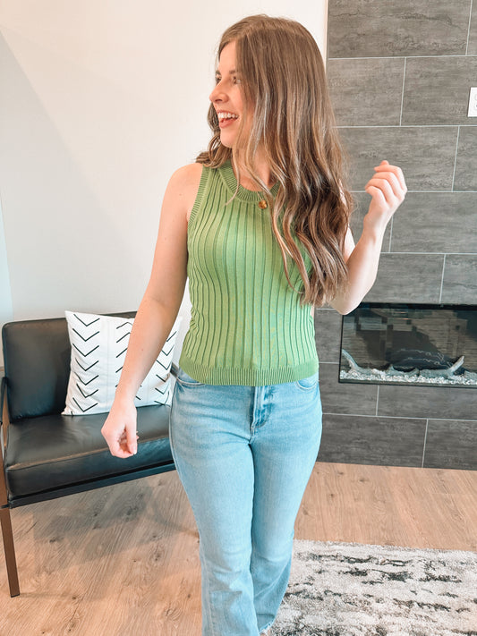 Ribbed Summer Sweater Tank