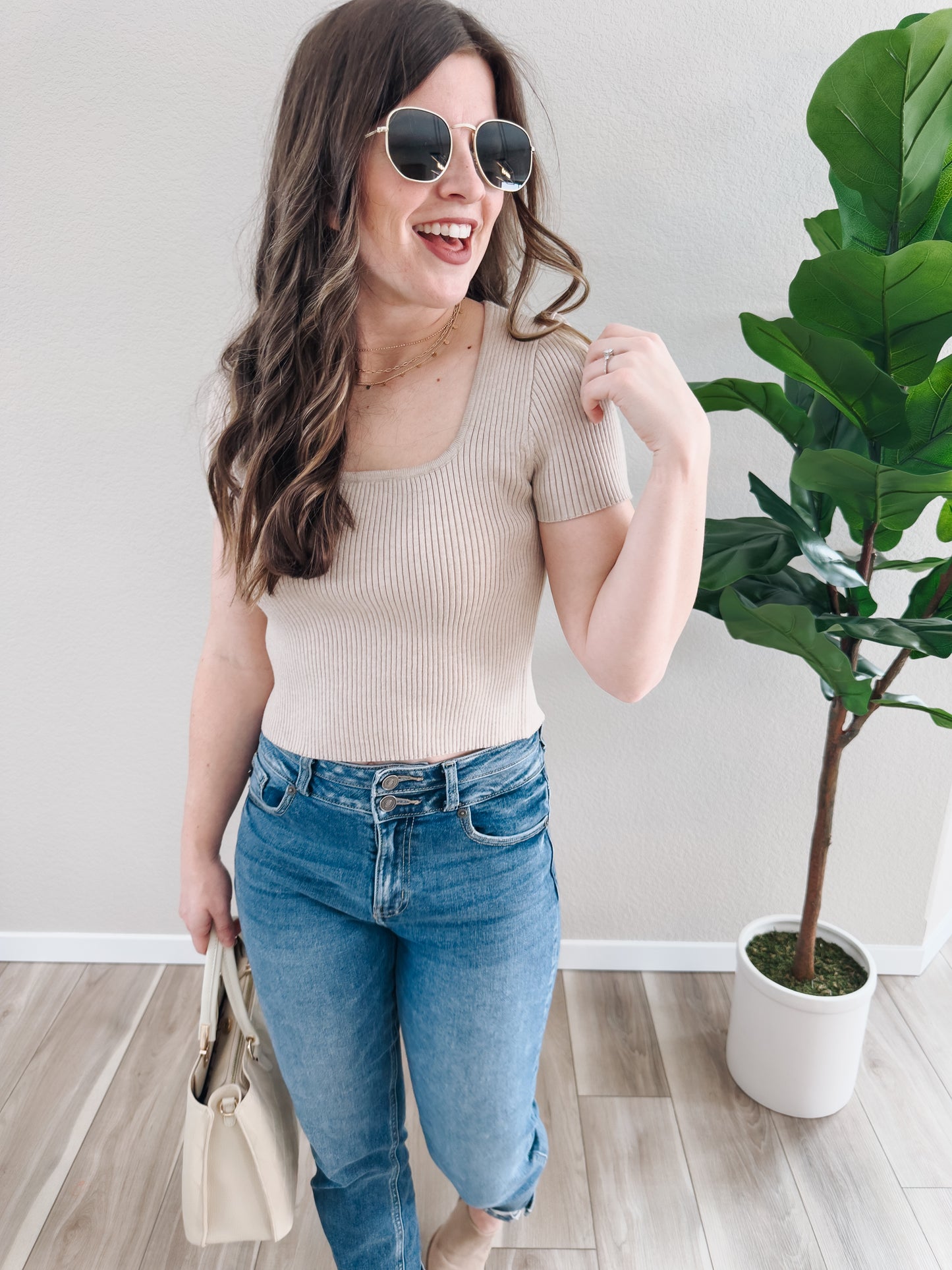 Cutie Crop Sweater Top