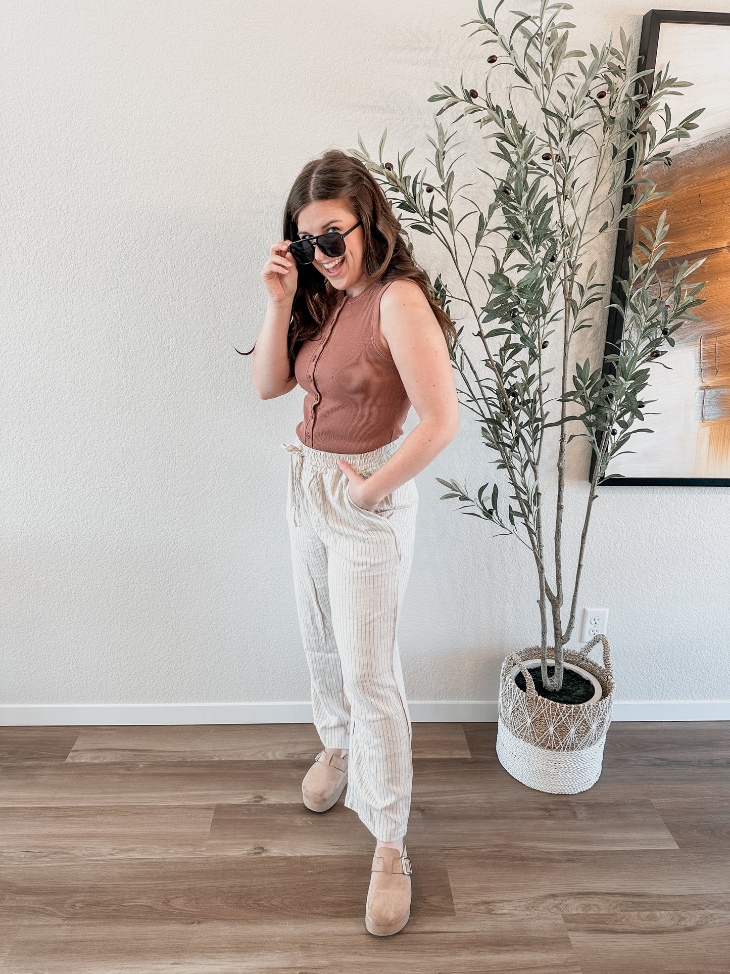 Terracotta Button Tank