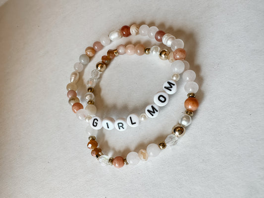 Girl Mom Bracelet Set