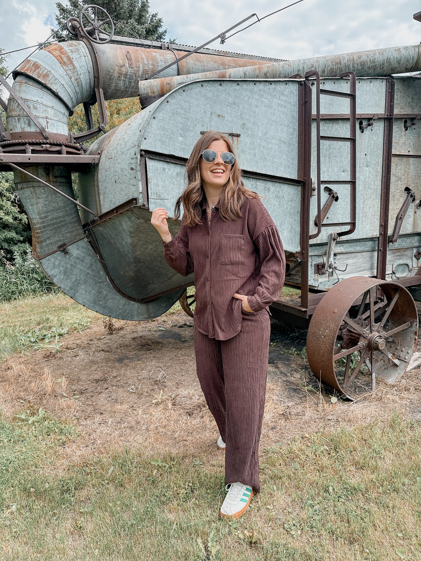 Espresso Crinkle Pants