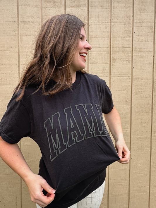Black Puff Mama Tee