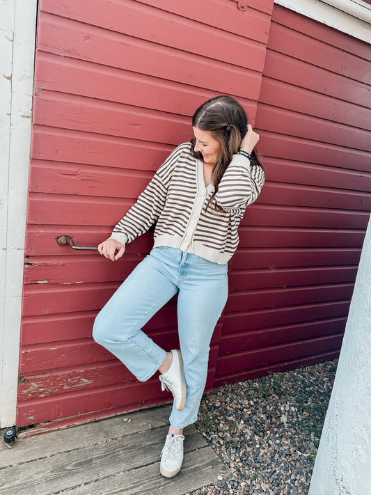 Brown Button Cardigan