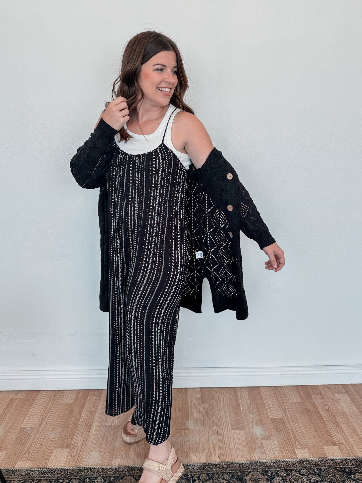 Black Printed Breezy Jumpsuit