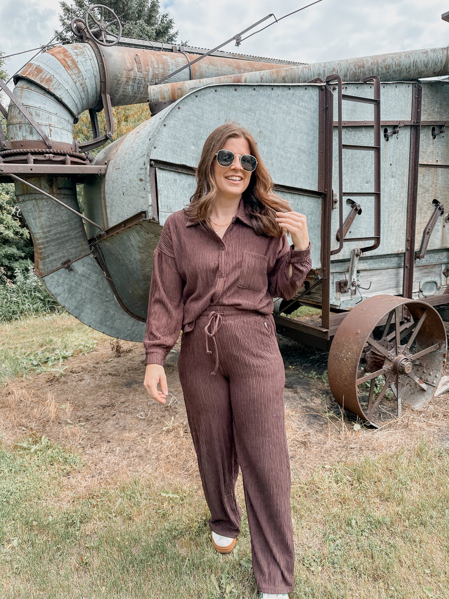 Espresso Crinkle Pants