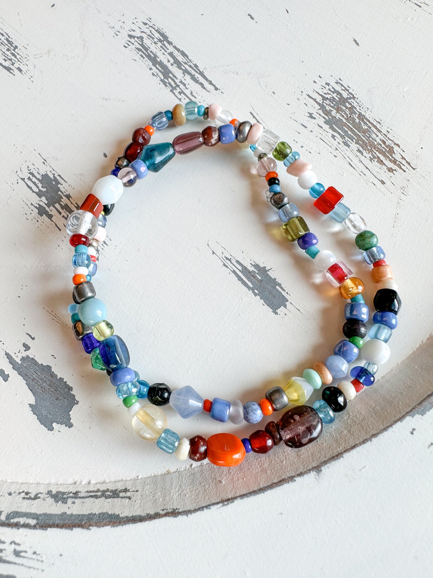 Mini Glass Bead Bracelet Set