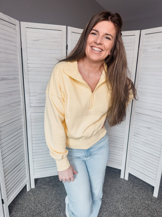 Butter Yellow Half Zip