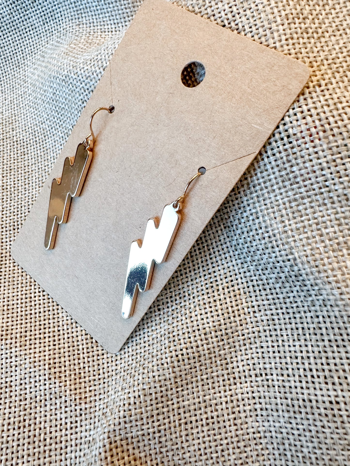 Lightening Bolt Dangle Earrings