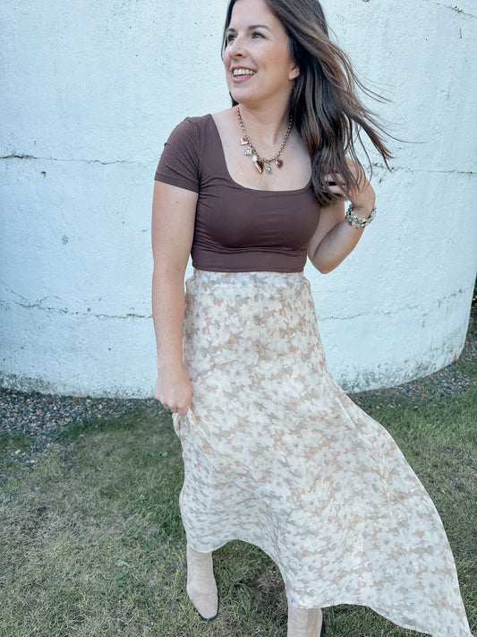 Essential Double Layer Square Neck Top