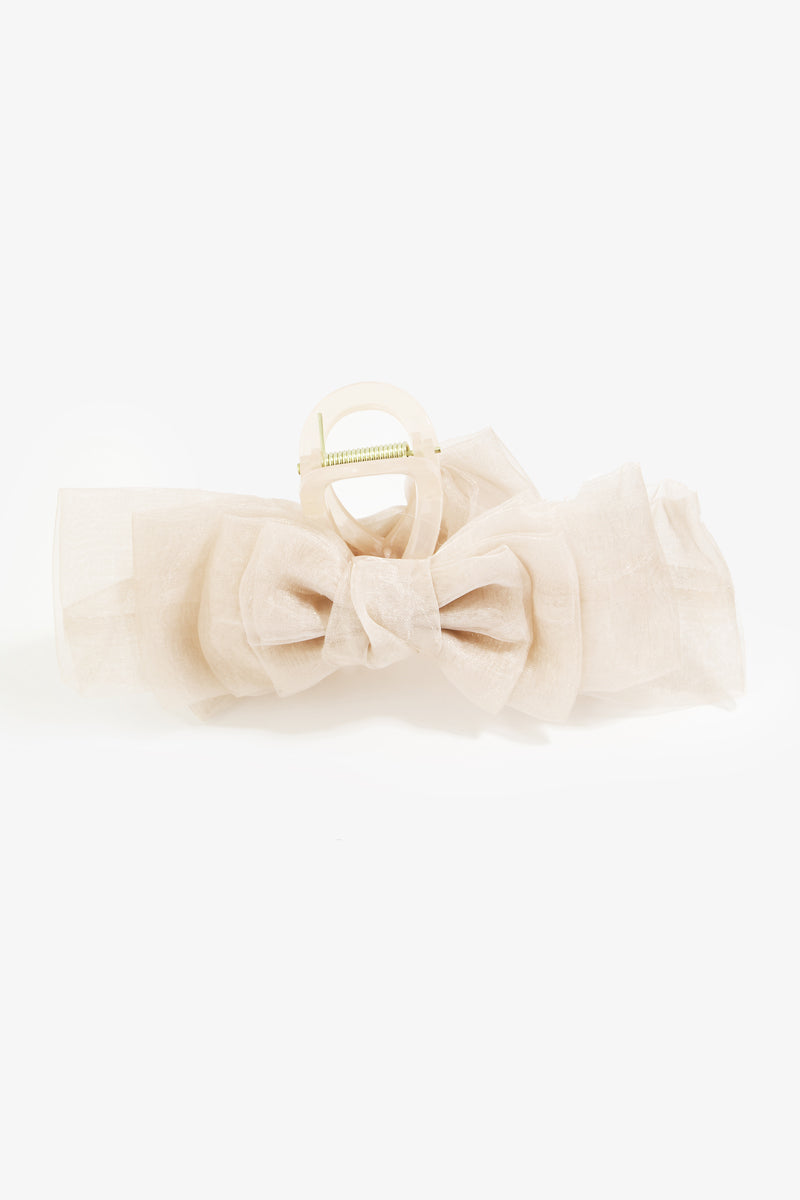 Layered Ribbon Bow Hair Claw Clip (2 colors)