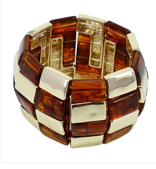 Gold Tone Stretch Bracelet