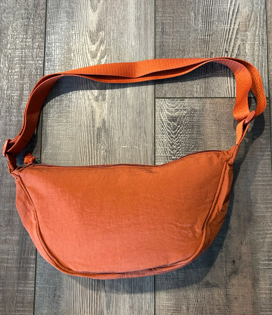Rust Nylon Crossbody Bag