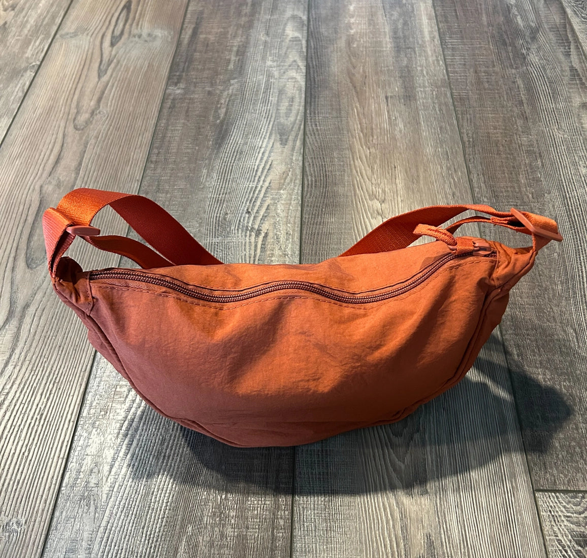 Rust Nylon Crossbody Bag