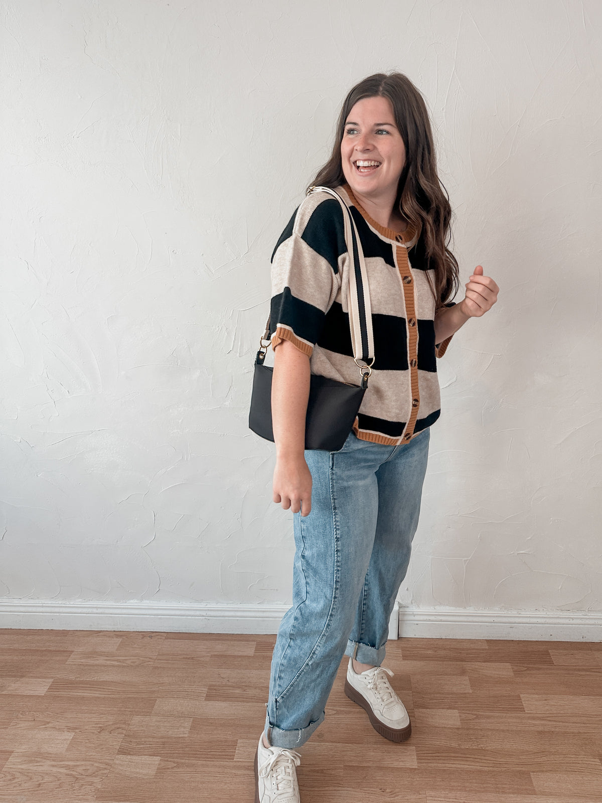 Stripe Crossbody Bag