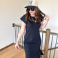 Black Cap Sleeve Dress