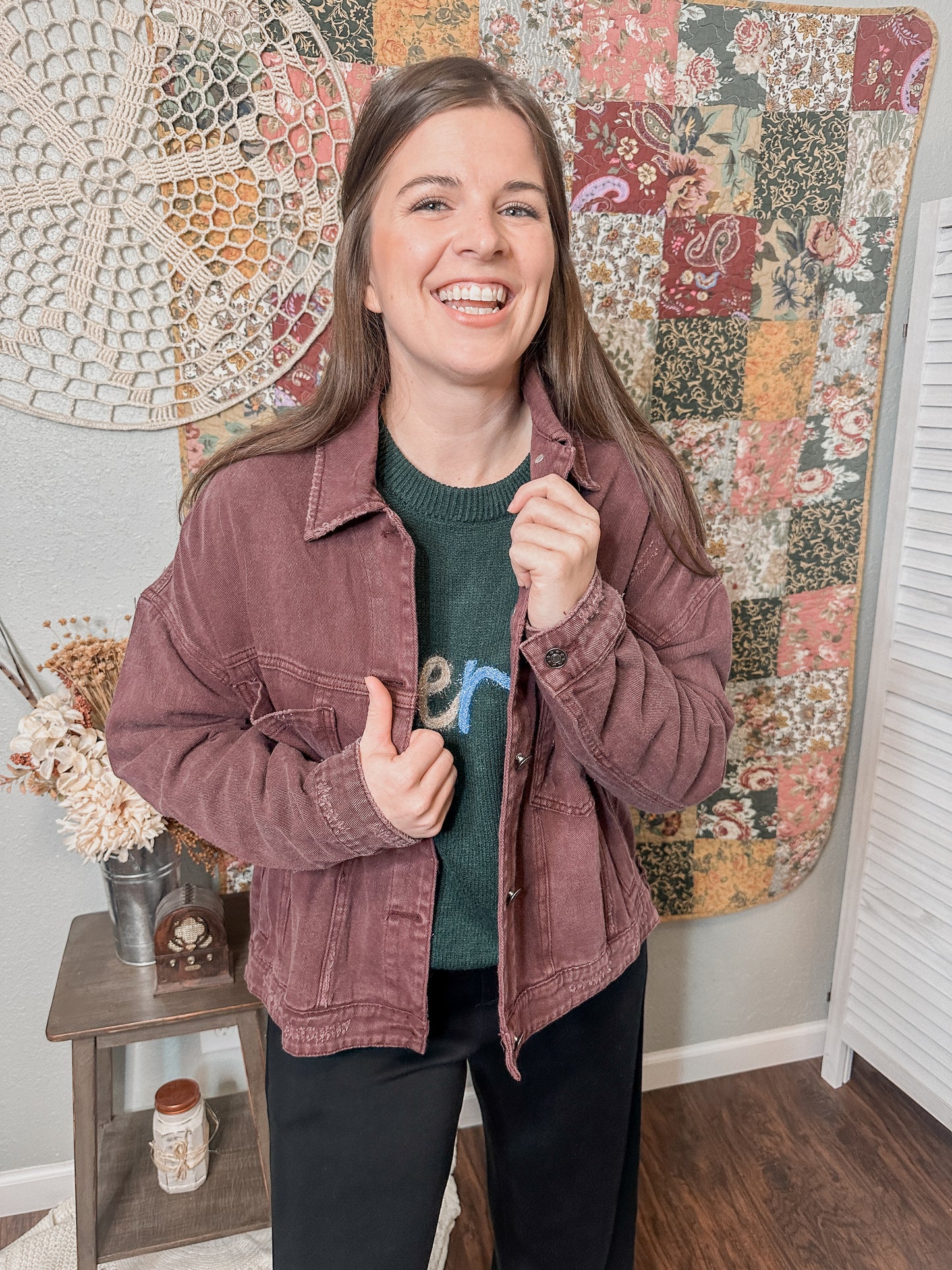 Vintage Cherry Denim Jacket