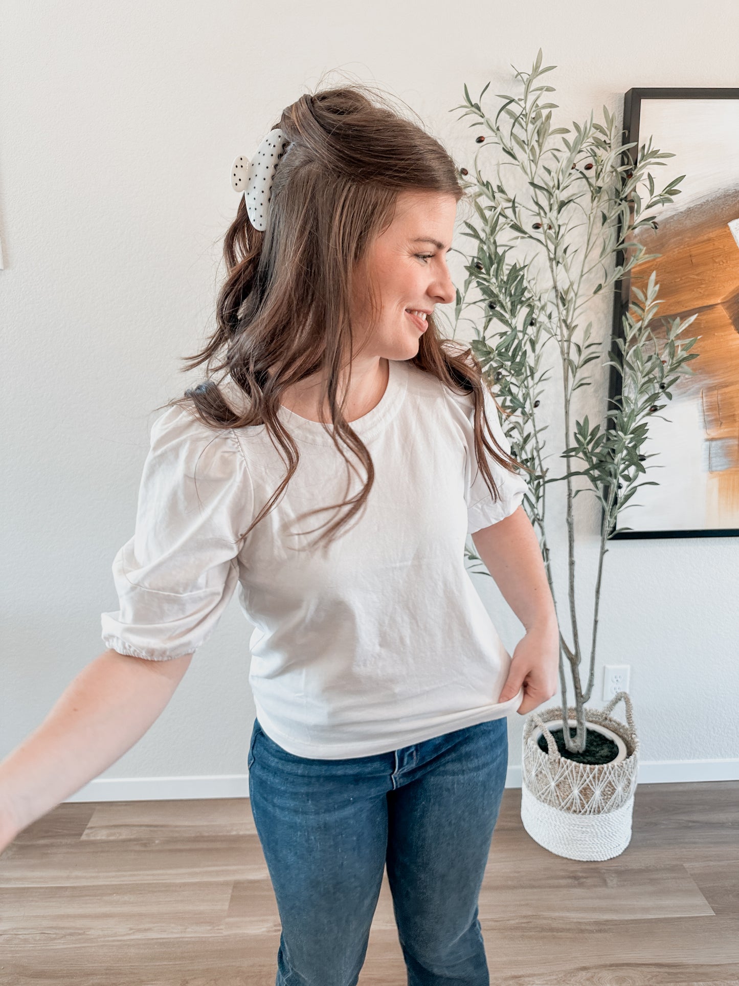 Essential Puff Sleeve Cotton Top