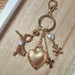 Blue Bow Charm Keychain