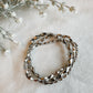Silver Beaded Stretch Bracelet Set