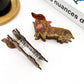 Cute Brown Dog Hair Claw Clip, Dachshund Hair Clip: Dog