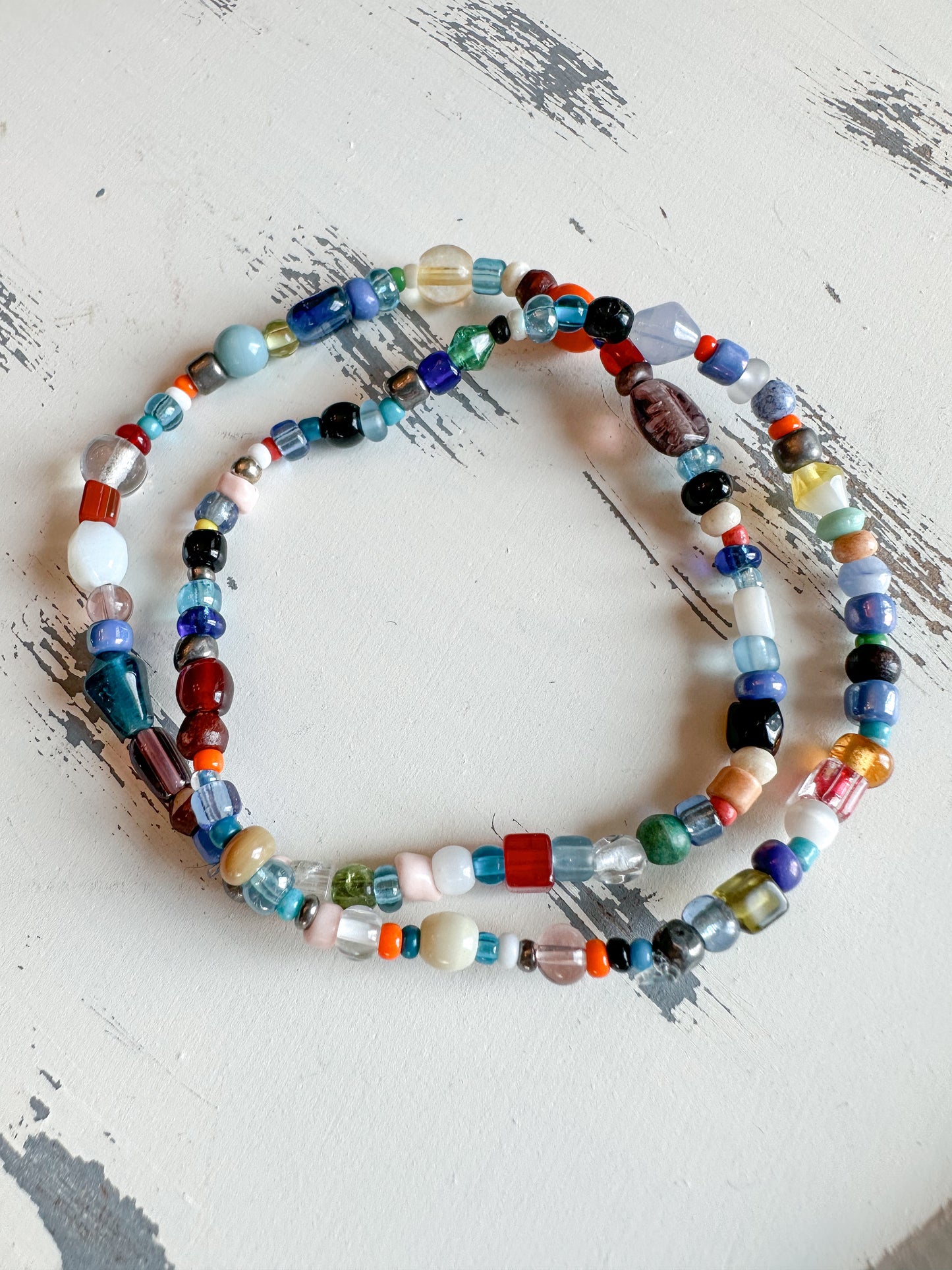 Mini Glass Bead Bracelet Set
