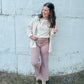 The Annie Wide Leg Jeans -  Dried Rose