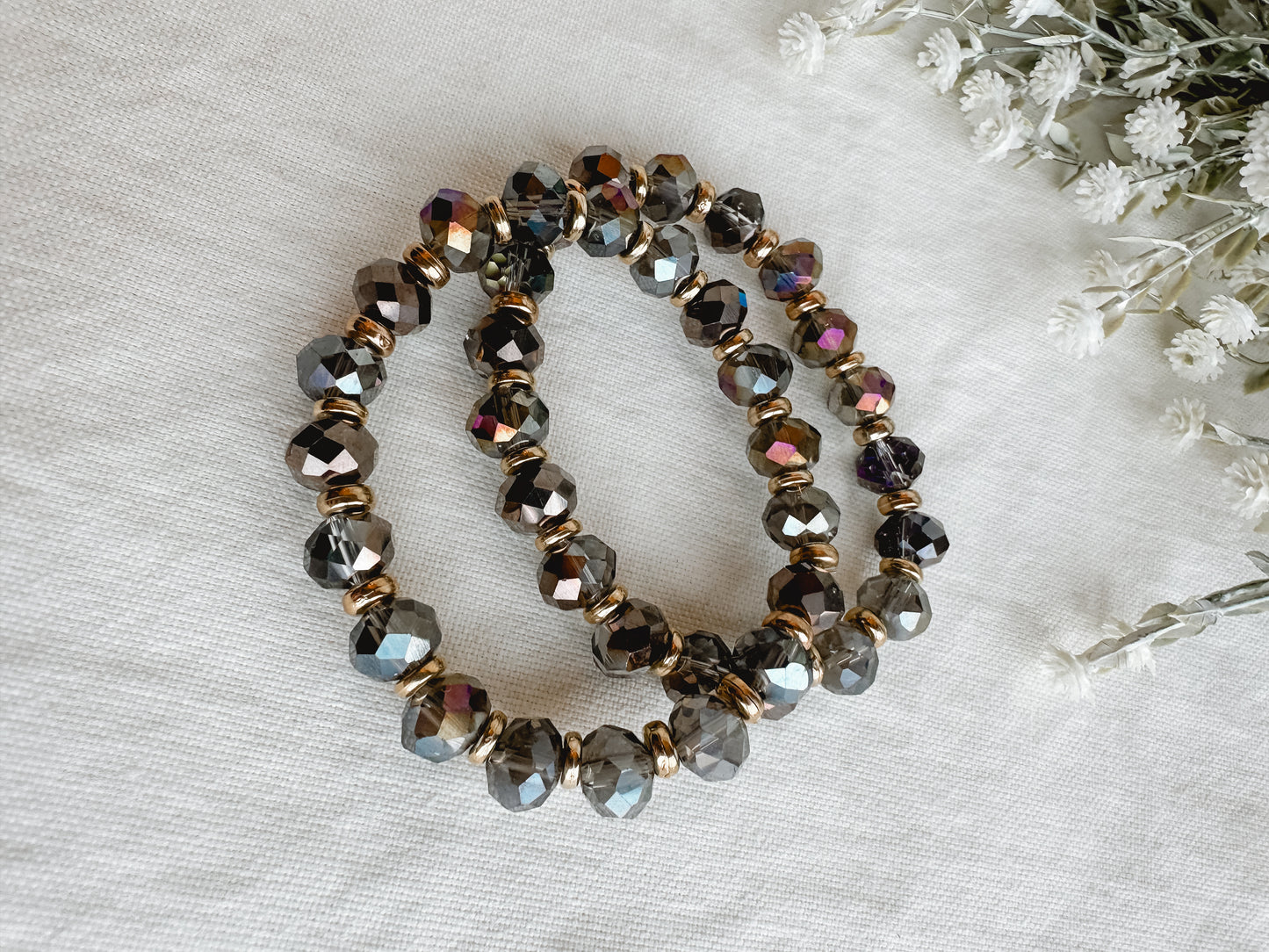 Showstopper Grey Stretch Bracelet Set