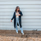 Vintage Black Duster Shacket