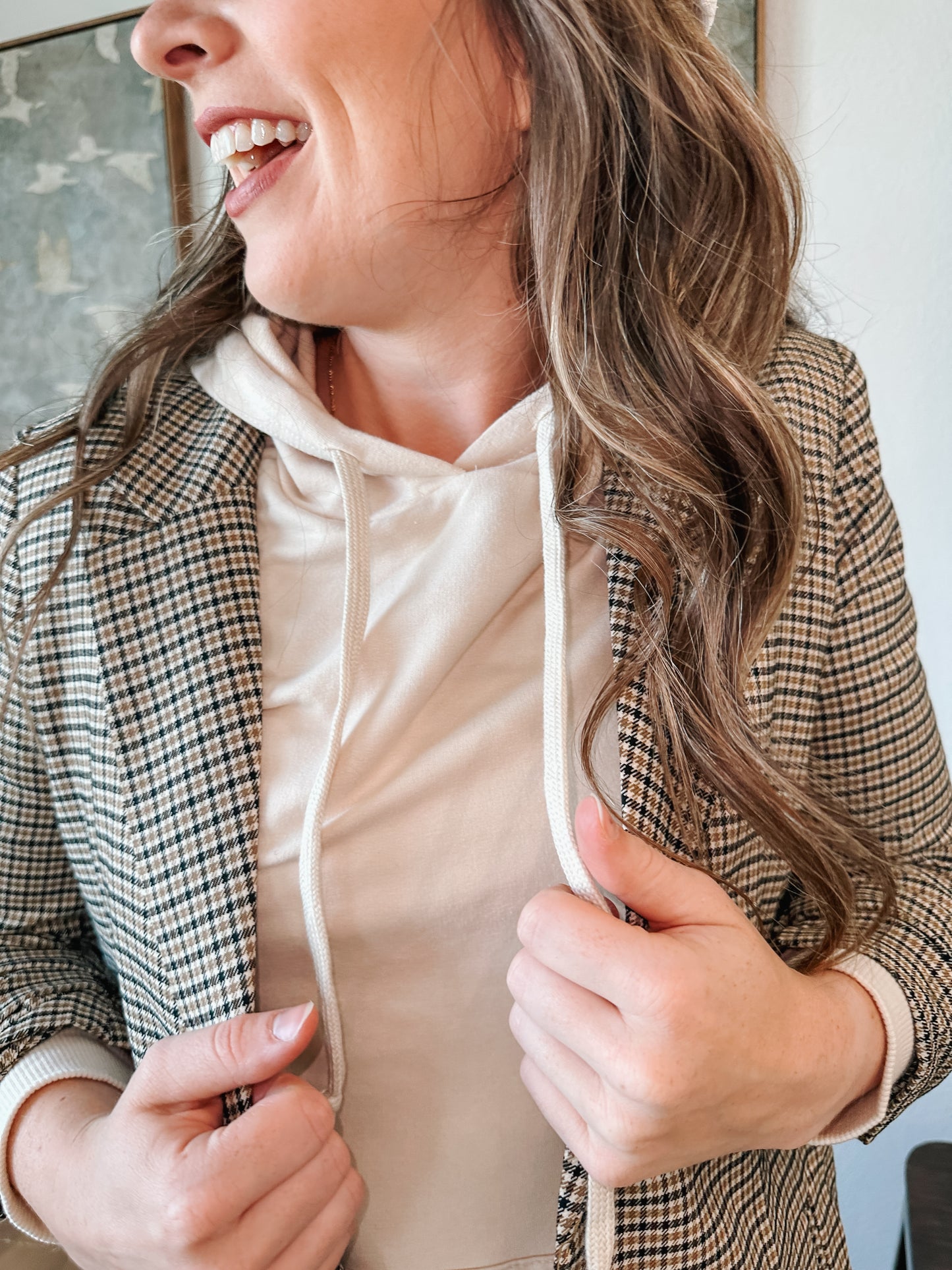 Essential Khaki Plaid Blazer