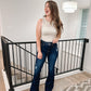 Double Button Flare Jeans