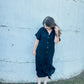 Black Short Sleeve Button Down Dress