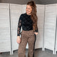 Cheetah Printed Knit Pants