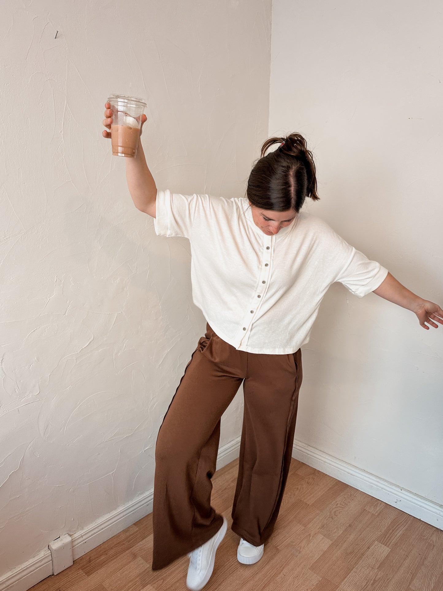 Brown Side Panel Lounge Pants