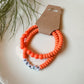 Orange TEACH Stretch Bracelet Set