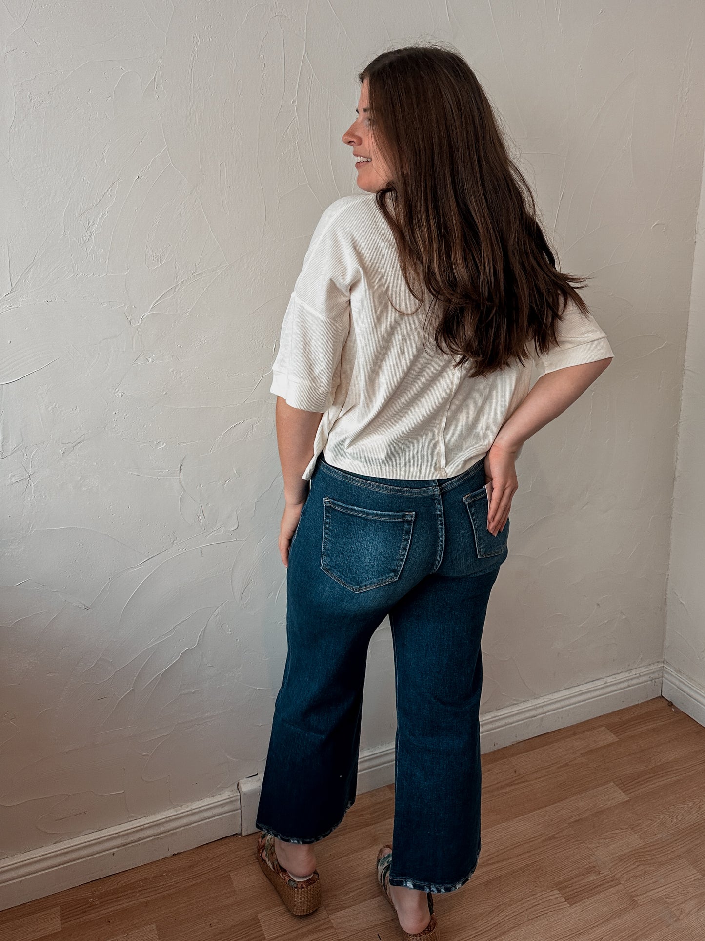 Wide Leg Dark Wash Jeans
