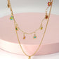 Color Burst Flower Charm Necklace