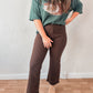 High Rise Dark Brown Jeans