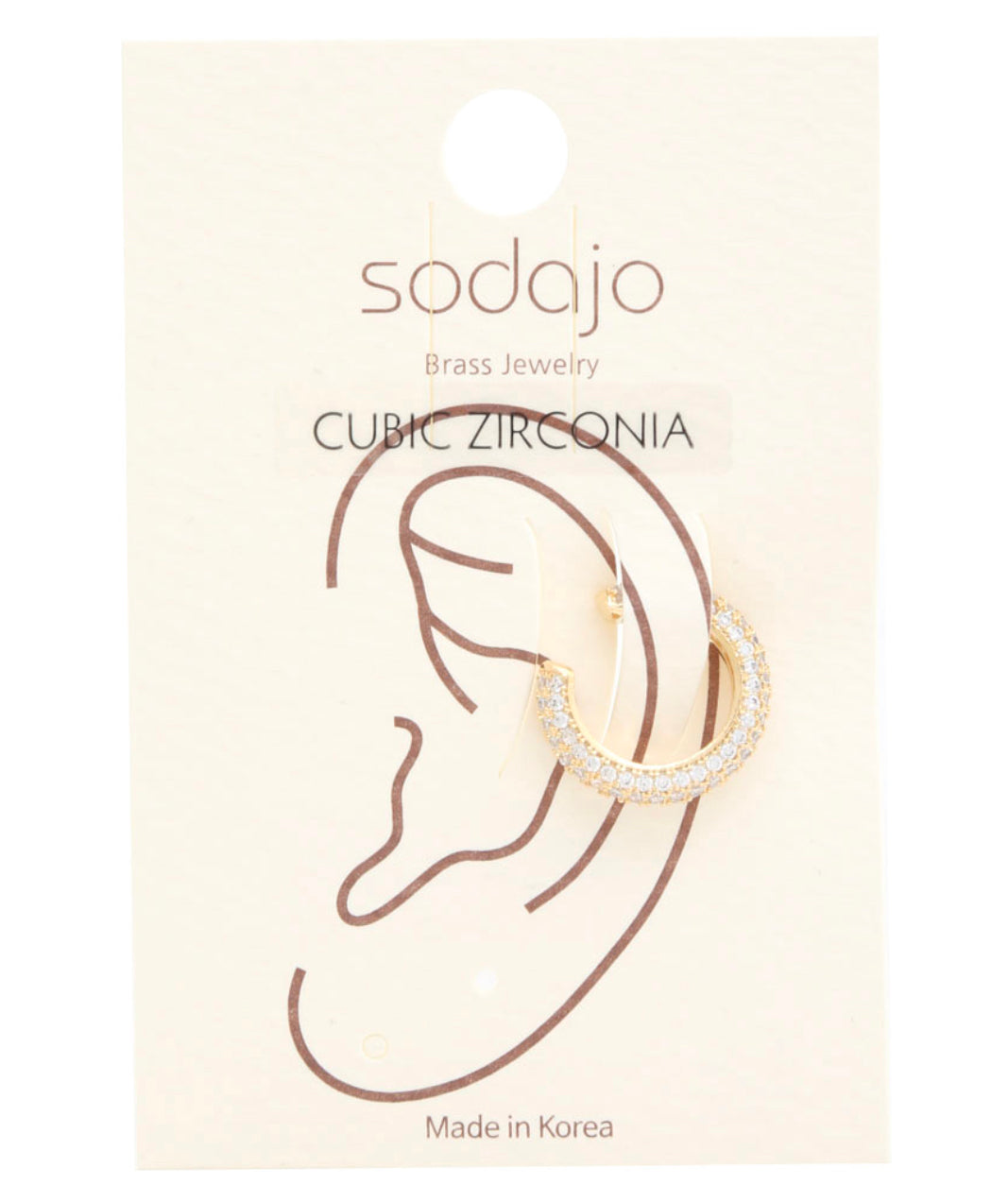 Cubic Zirconia Ear Cuff