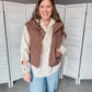 Chocolate Quilted Puffer Vest